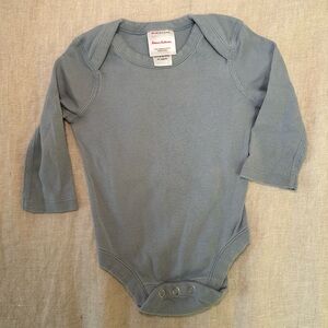 Hanna Andersson Soft Blue Baby Onesie